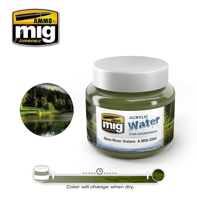 ACRYLIC WATER - SLOW RIVER WATERS - 250ml - FOR DIORAMAS